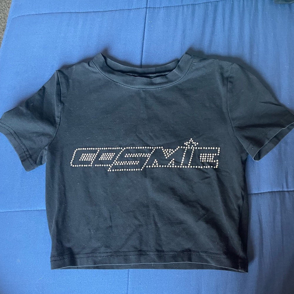 Y2K Rhinestone Cosmic Crop Top